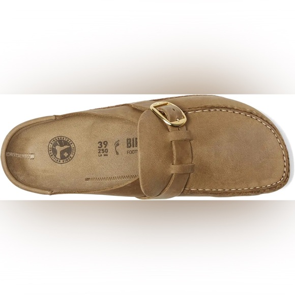 NWT Birkenstock Buckley Style Oiled Leather in Light Tobacco - Picture 9 of 16